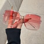 4pcs Vintage Oversized Square Fashion Glasses - Protection Polarized Lens, Large Frame Glasses for Women & Men, Driving, Outdoor, Travel, - Stylish Minimalist Shades with Sun Protection