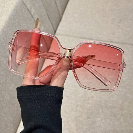 4pcs Vintage Oversized Square Fashion Glasses - Protection Polarized Lens, Large Frame Glasses for Women & Men, Driving, Outdoor, Travel, - Stylish Minimalist Shades with Sun Protection