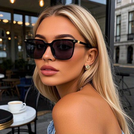 Women's Fashion Glasses with Polarized Lens - Ultra-Violet Protection, Anti-Glare & Blue Light Blocking - Square Frame Glasses for Driving, Outdoor, Photography - Chic Everyday & Special Occasion Eyewear - Women's Fashion Fashion Glasses, Stylish Frames,