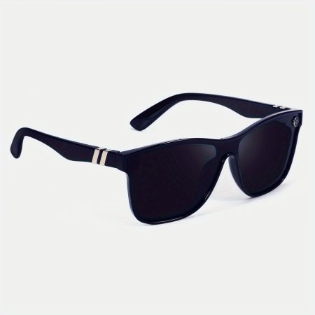 Women's Oversized Polarized Fashion Glasses with Protection, Stylish Black Frame & Metallic Accents - Includes Protective Case for Daily Outings, Beach, Driving, Outdoor Eyewear, Highquality Lenses, Designer Eyewear, Trendy Women