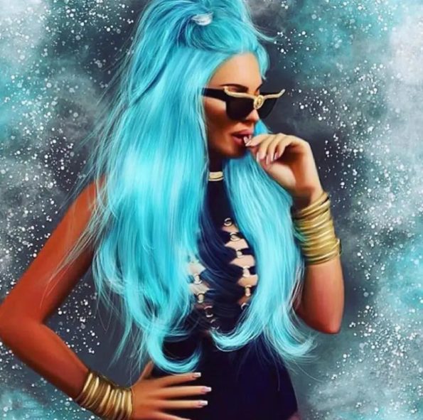 buy-blue-haired-woman-with-lion-head-sunglasses-online-wild-152