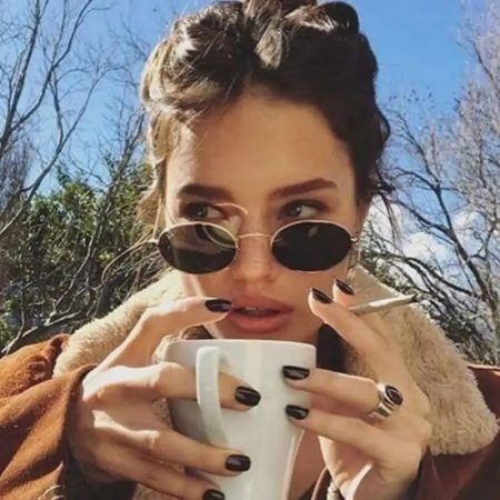 Gold Frame Street Oval Sunglasses